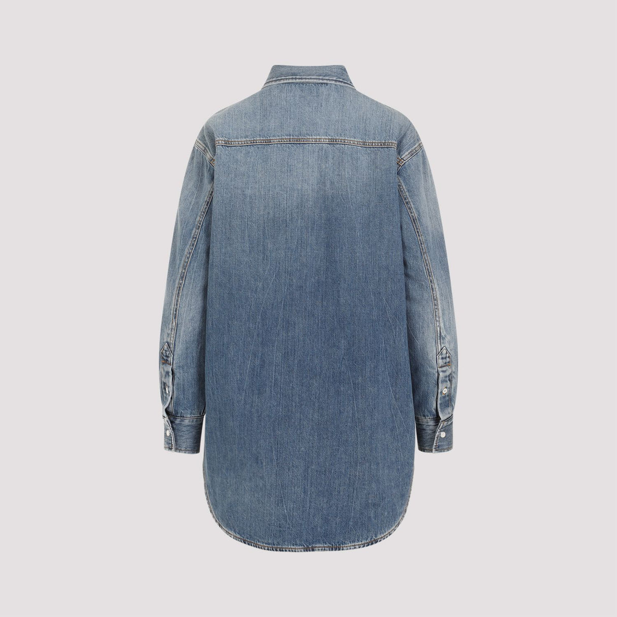 GUCCI Navy Quilted Denim Shirt for Women - SS24 Collection