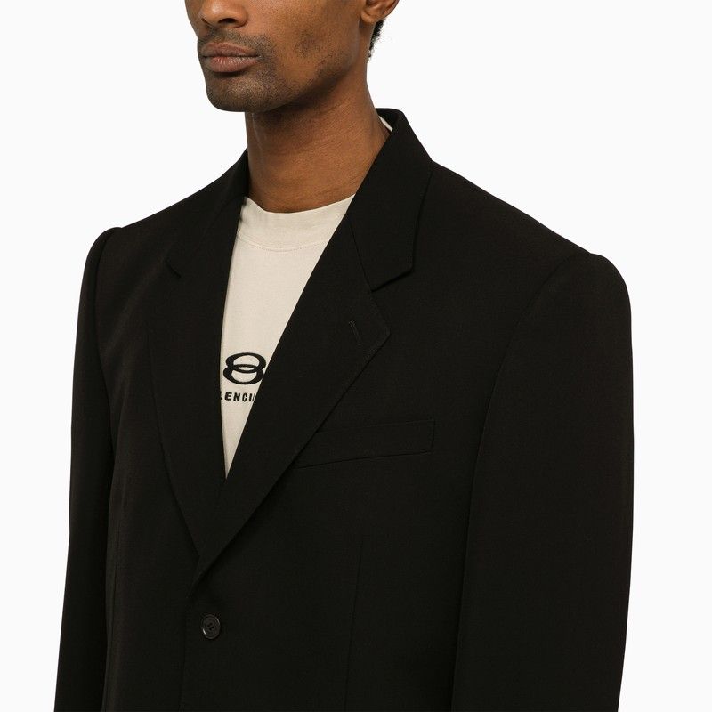 BALENCIAGA Classic Black Single-Breasted Jacket for Men