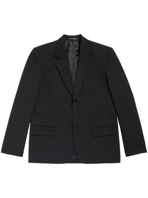 BALENCIAGA Classic Black Single-Breasted Jacket for Men