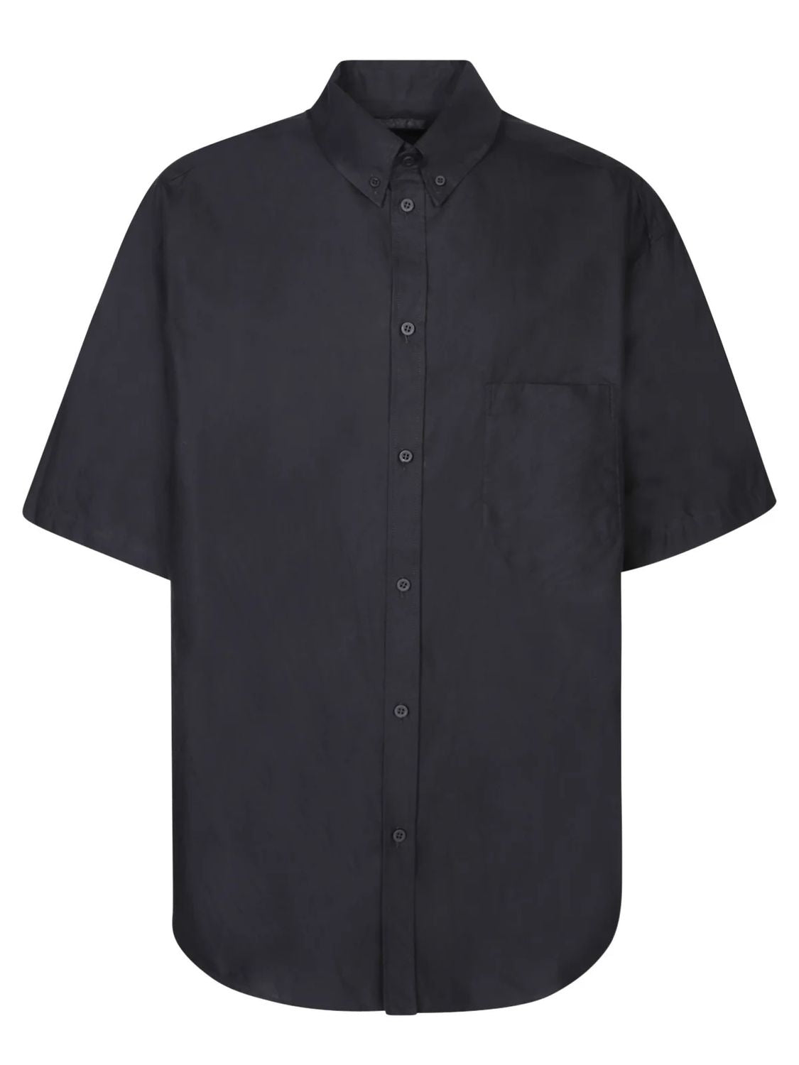 BALENCIAGA Cotton Poplin Short Sleeve Shirt for Men