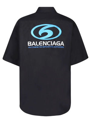 BALENCIAGA Cotton Poplin Short Sleeve Shirt for Men