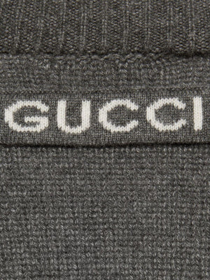 GUCCI 2024 Women's Grey Knit Pullover Sweater - 24SS Collection