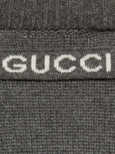 GUCCI 2024 Women's Grey Knit Pullover Sweater - 24SS Collection