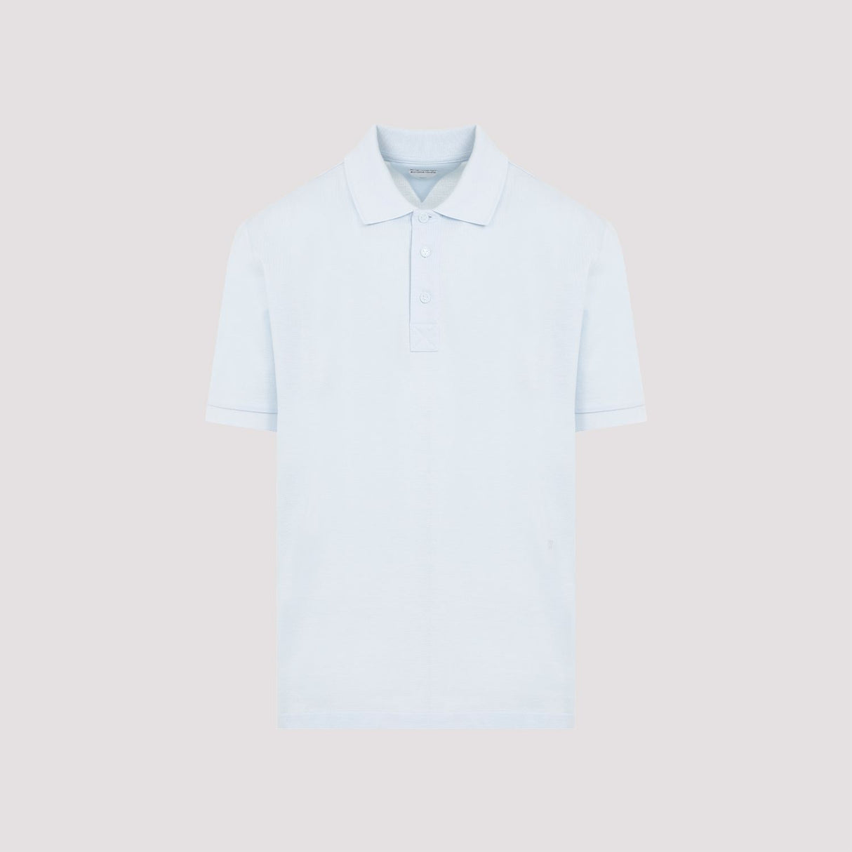 BOTTEGA VENETA Blue Short Sleeved Polo Shirt for Men - SS24 Collection