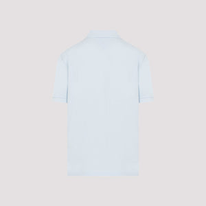 BOTTEGA VENETA Blue Short Sleeved Polo Shirt for Men - SS24 Collection