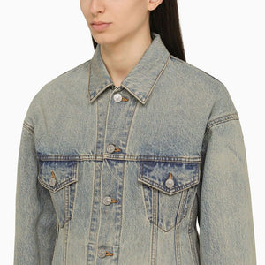 BALENCIAGA Hourglass Jacket for Women - Blue Denim