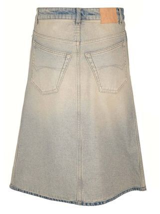 BALENCIAGA Midi Denim Skirt: Inside Out Design for Women