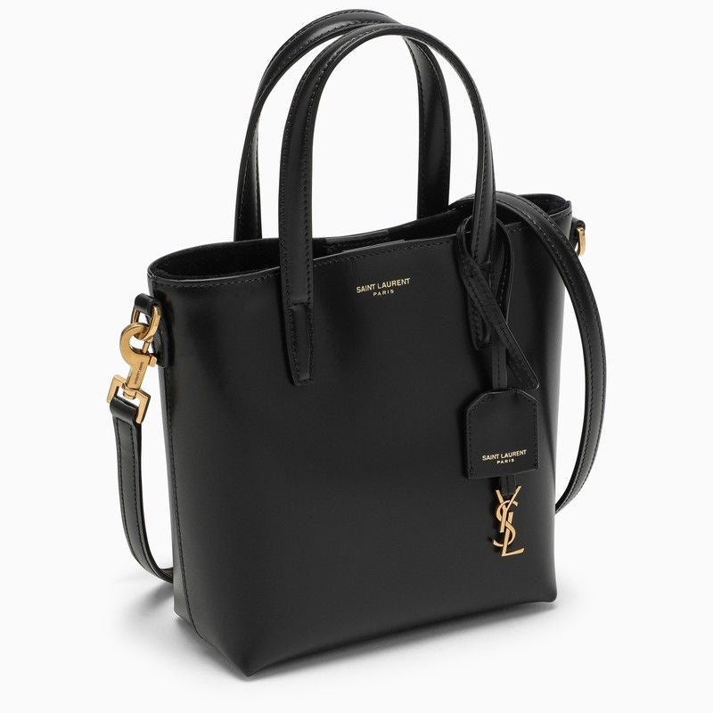 SAINT LAURENT Túi Xách Mini Da Cừu Màu Kem Có Móc Khóa Cassandre Và Quai Đeo, Kích Thước 18x17x8cm