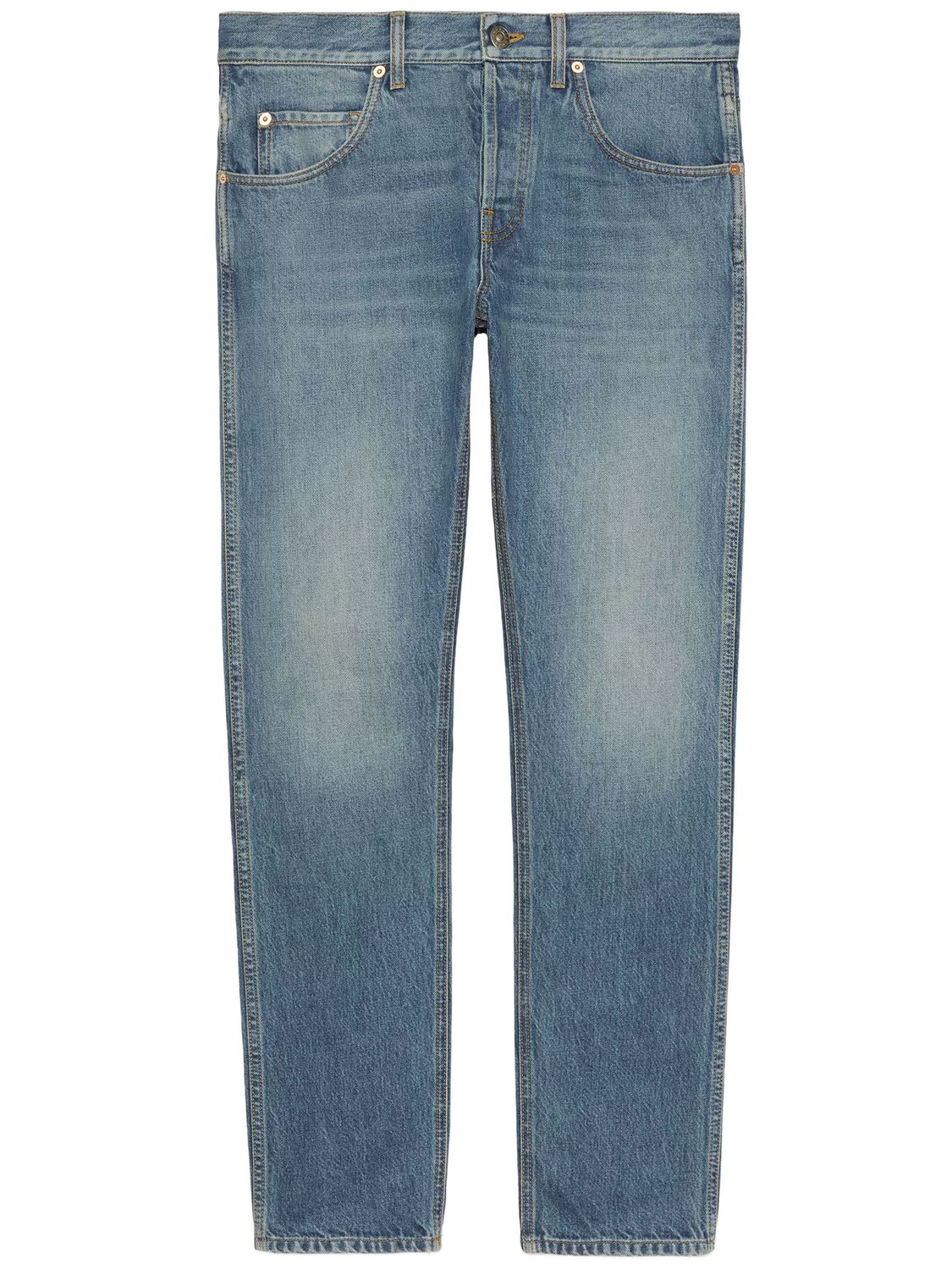 GUCCI Faded Denim 5-Pocket Jeans for Men - SS24