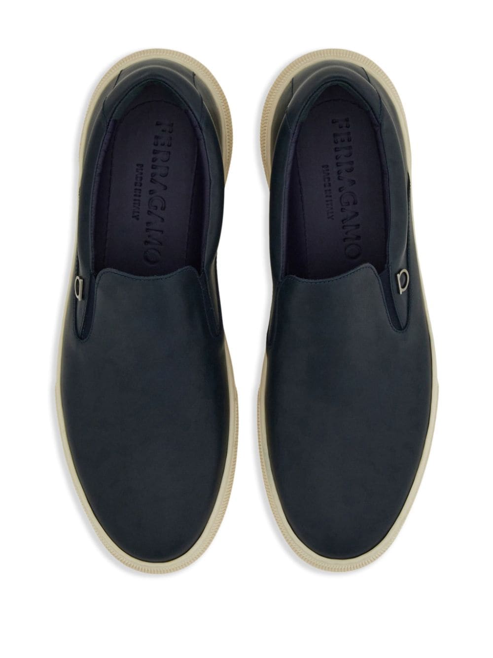 FERRAGAMO Men's Premium Leather Slip-Ons