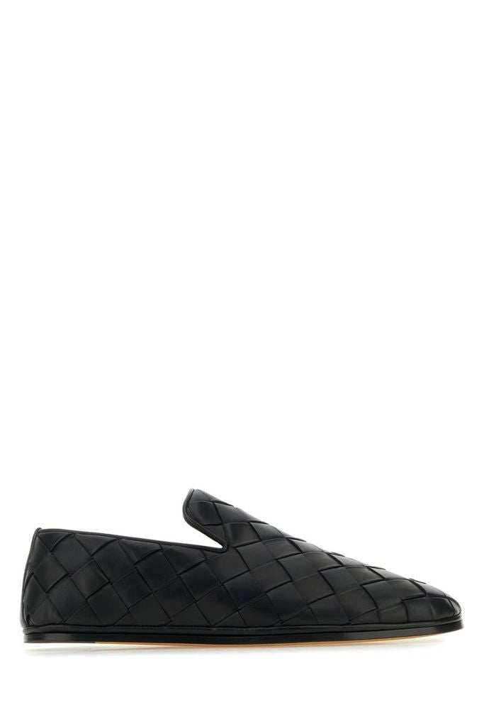 BOTTEGA VENETA Men's Black Nappa Leather Flats for SS24