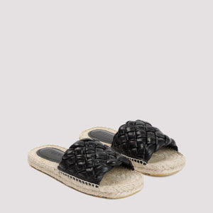 BOTTEGA VENETA Chic Black Flat Sandals for Women