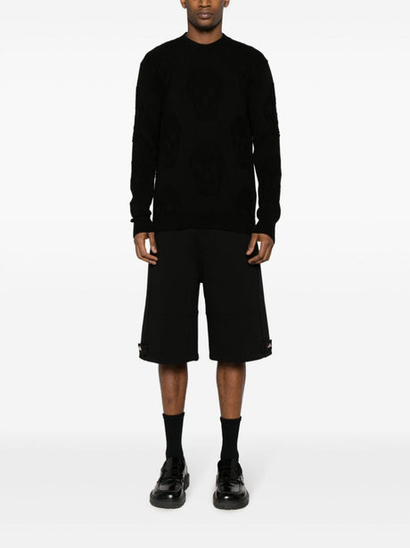 ALEXANDER MCQUEEN Men's Black Cotton Pullover for SS24