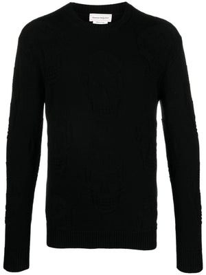 ALEXANDER MCQUEEN Men's Black Cotton Pullover for SS24