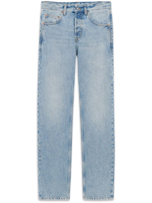 SAINT LAURENT Classic Light Blue Denim Cotton Jeans for Women - SS24