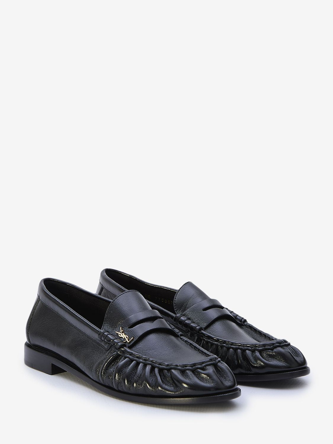 SAINT LAURENT Classic Black Leather Loafers for Men