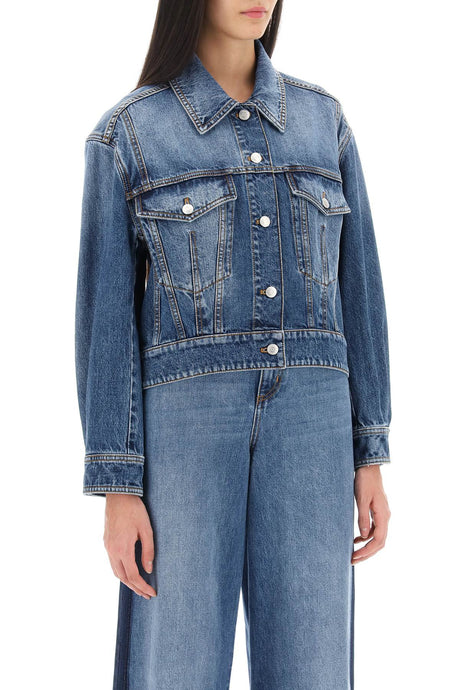 ALEXANDER MCQUEEN Stylish Blue Cocoon Jacket for Women - SS24 Collection