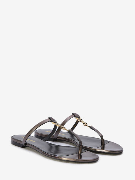 SAINT LAURENT Elegant Cassandra Mini Flats Sandals for Women