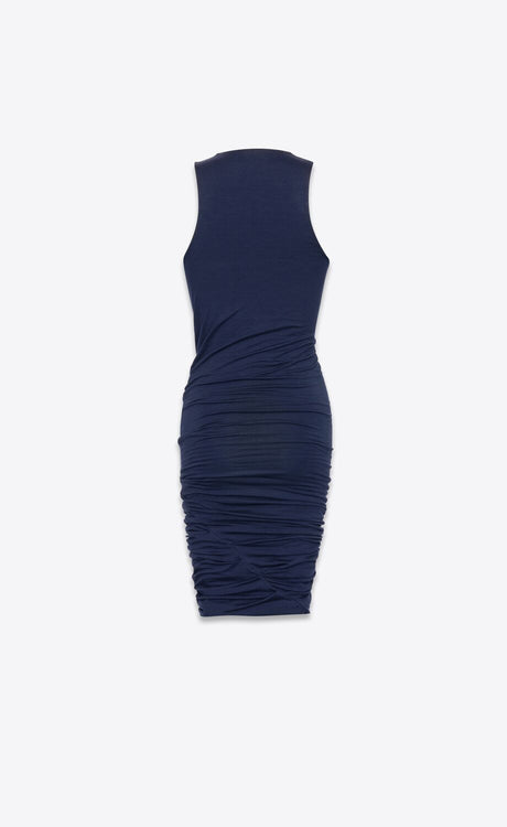 SAINT LAURENT Navy Blue Blue Dress for Women - SS24 Collection