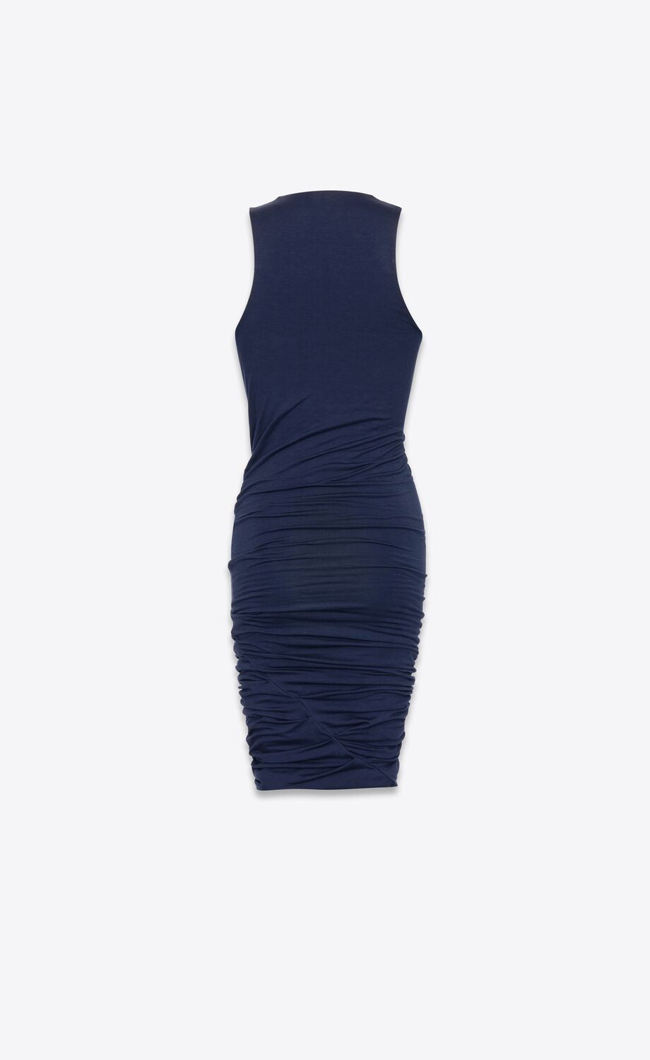 SAINT LAURENT Navy Knit Sleeveless Dress for Women