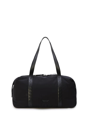 BOTTEGA VENETA Black Leather Trim Duffle Handbag for Men - SS24 Collection