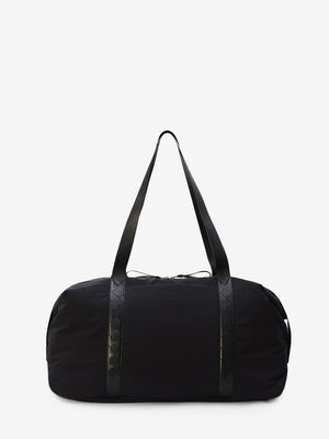 BOTTEGA VENETA Black Leather Trim Duffle Handbag for Men - SS24 Collection