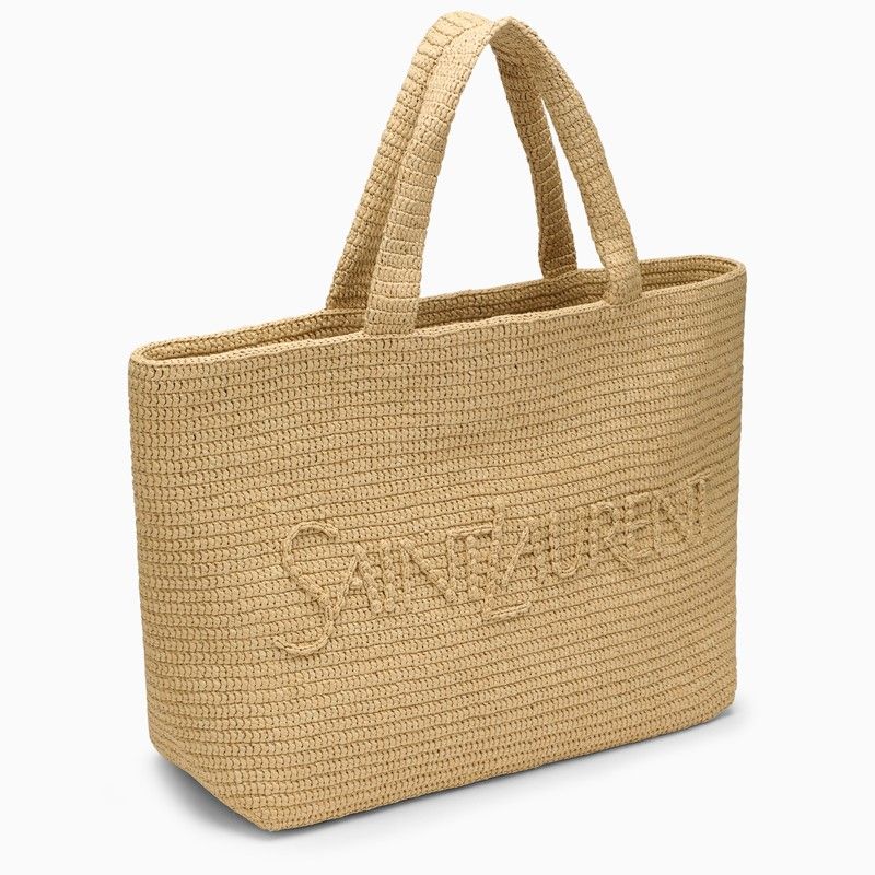 SAINT LAURENT Túi Xách Tote Raffia Đen Thời Trang và Tiện Dụng Cho Nữ - Bộ Sưu Tập SS24