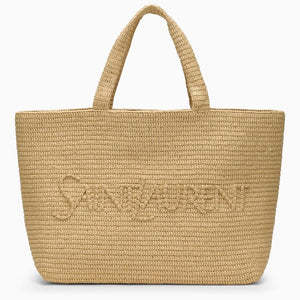 SAINT LAURENT Túi Xách Tote Raffia Đen Thời Trang và Tiện Dụng Cho Nữ - Bộ Sưu Tập SS24