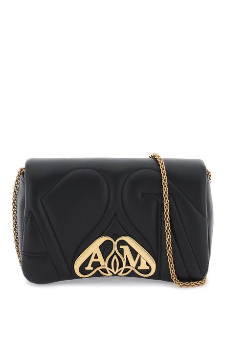 ALEXANDER MCQUEEN Mini Exploded Seal Crossbody Shoulder Bag for Women - Black