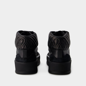 ALEXANDER MCQUEEN Men's Black Deck Sneakers for SS24