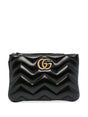 GUCCI Mini GG Marmont Black Leather Clutch