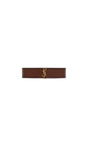 SAINT LAURENT Men's Brown Leather Bracelet with Magnetic Fastening