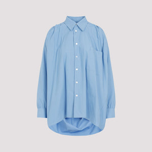 BOTTEGA VENETA Blue Cotton Shirt for Women - SS24 Collection