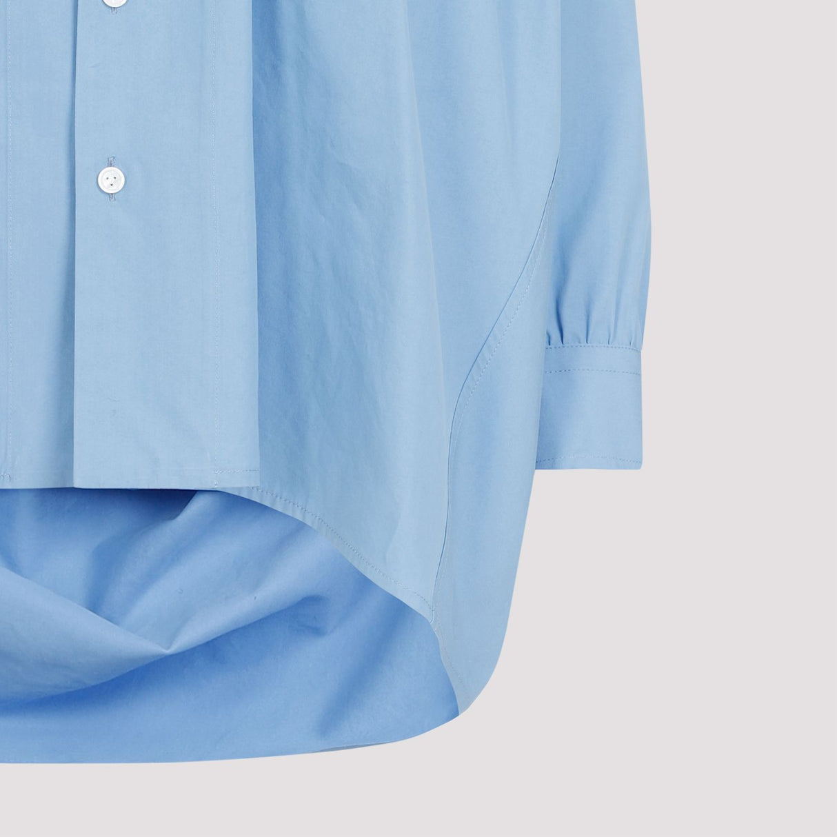 BOTTEGA VENETA Blue Cotton Shirt for Women - SS24 Collection