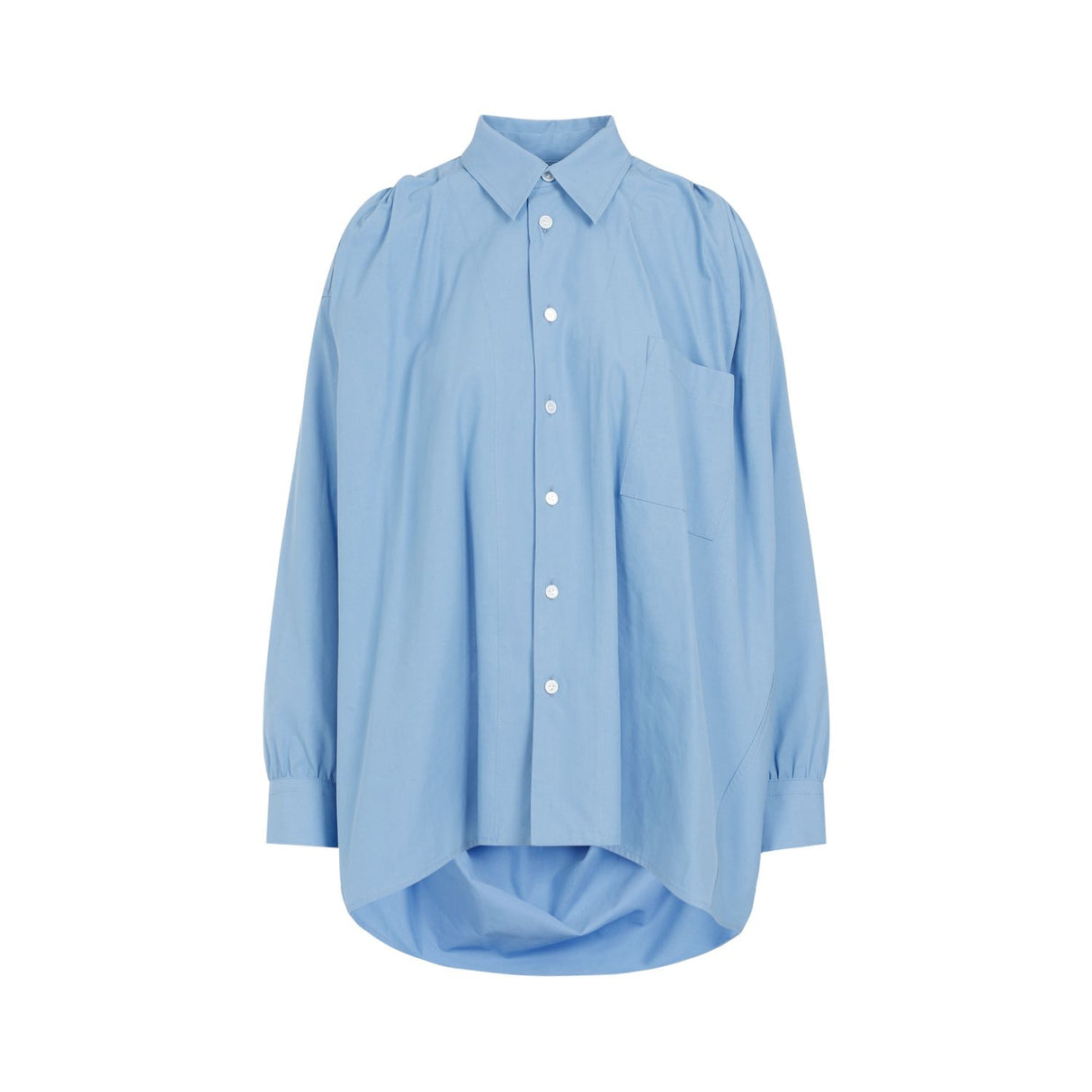 BOTTEGA VENETA Blue Cotton Shirt for Women - SS24 Collection