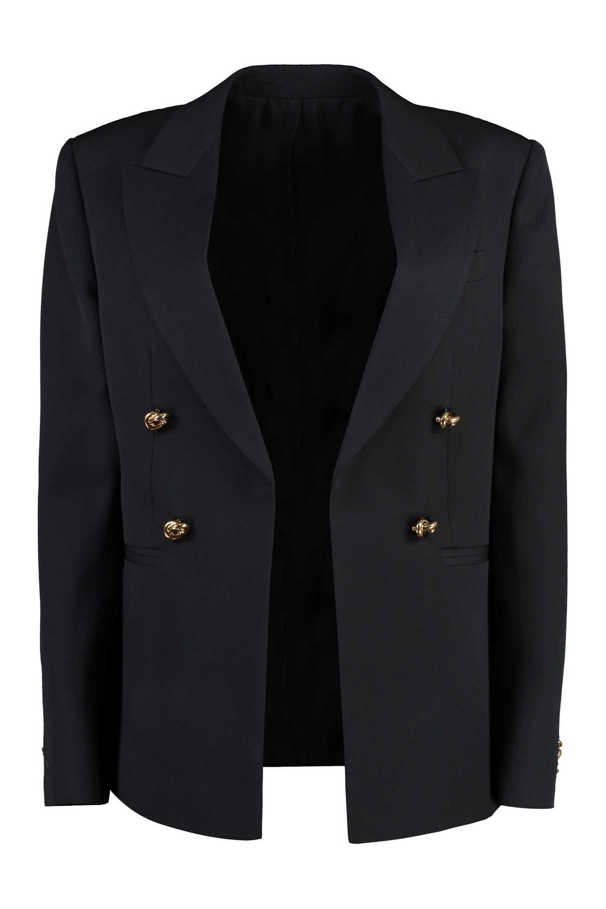 BOTTEGA VENETA Sophisticated Black Wool Blazer for Women - SS24