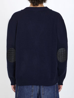 BOTTEGA VENETA Luxurious Navy Cashmere Cardigan for Men - SS24 Collection