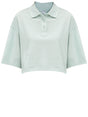 BOTTEGA VENETA Cropped Polo Shirt with Collar for Women - Short Sleeve