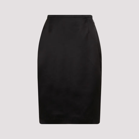 SAINT LAURENT Elegant Black Mini Skirt