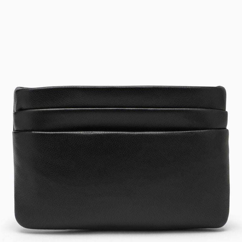 SAINT LAURENT Men's Black Padded Leather Coin Purse - SS24 Collection