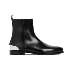 ALEXANDER MCQUEEN Stylish 24SS Men's Black Boots for the Modern Gentleman