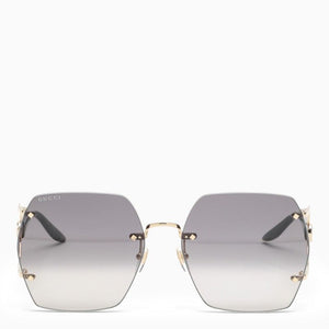 GUCCI Hexagonal Metal Sunglasses