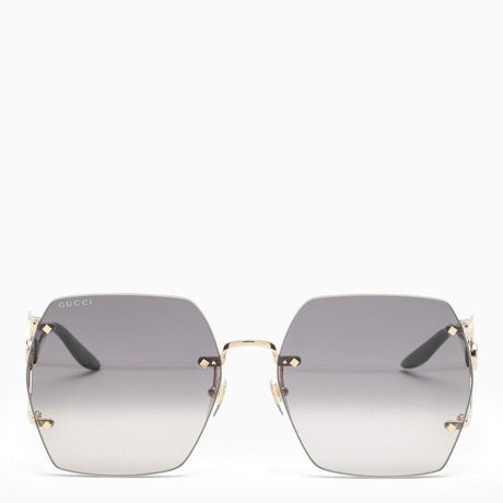 GUCCI Hexagonal Metal Sunglasses