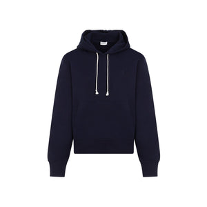 Áo hoodie cotton xanh navy cho nam, mùa Xuân/Hè 2024