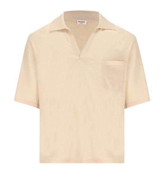 SAINT LAURENT Men's Classic Wool Polo for SS24