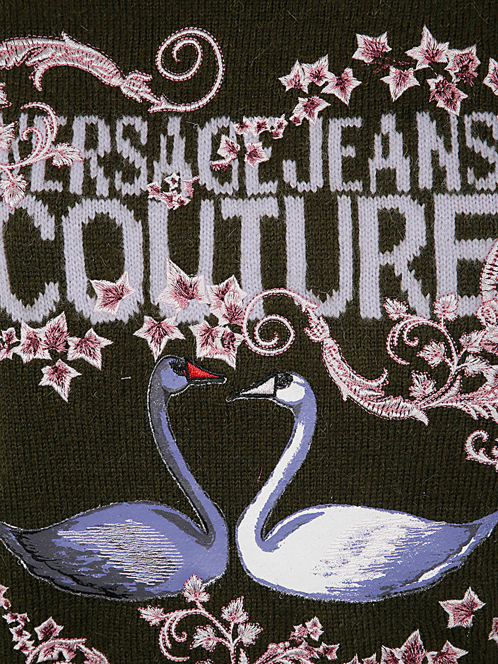 VERSACE JEANS COUTURE Mini Logo Swan Crew Neck Sweatshirt