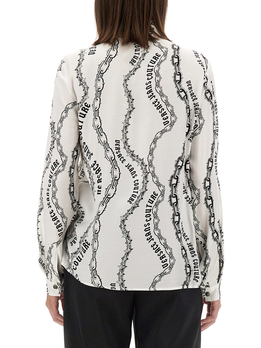 VERSACE JEANS COUTURE Elegant Chain Detail Shirt - Size 40 IT