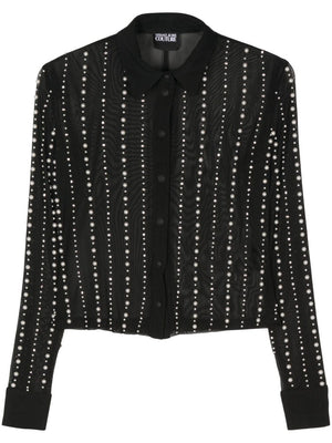 VERSACE JEANS COUTURE Elegant Pearl-Embellished Shirt for Women