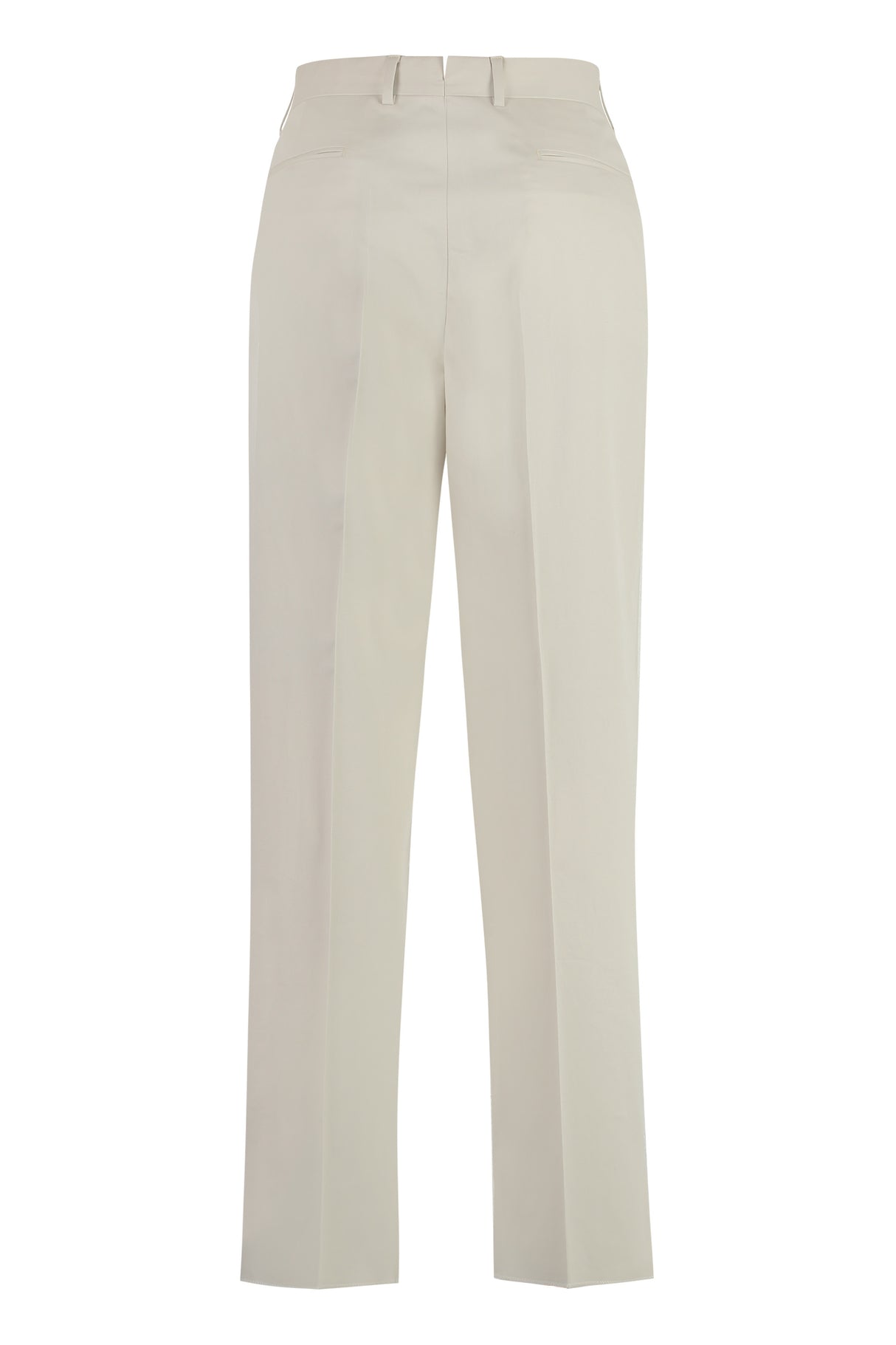 ZEGNA Men's Stretch Cotton Chino Trousers in Ivory for SS24