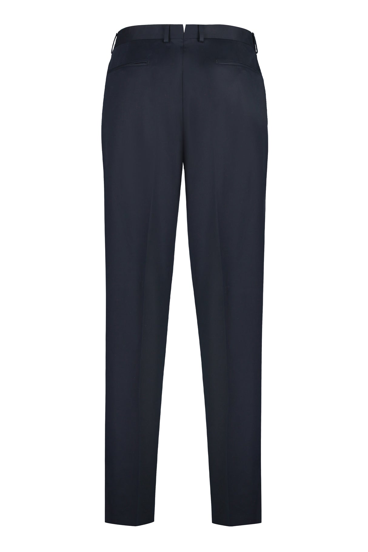 ZEGNA Navy Stretch Cotton Chino Trousers for Men - SS24